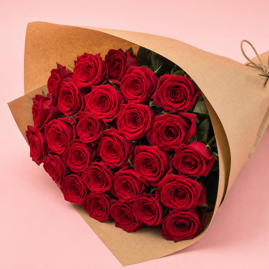 Two Dozen Red Roses Wrap