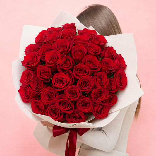Three Dozen Red Roses Wrap