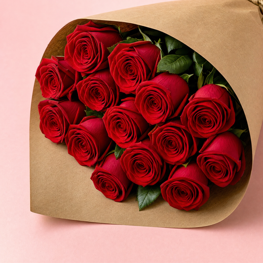 Classic Dozen Red Roses Wrap
