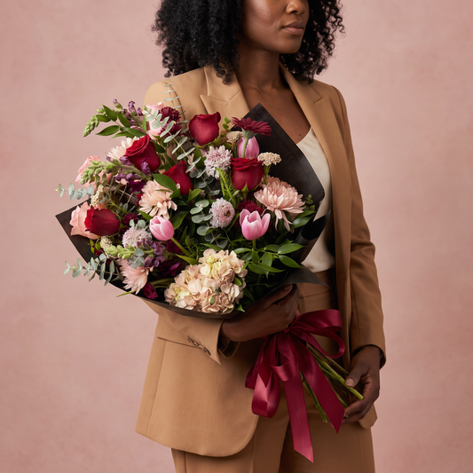 Reds and pinks gathering wrap
