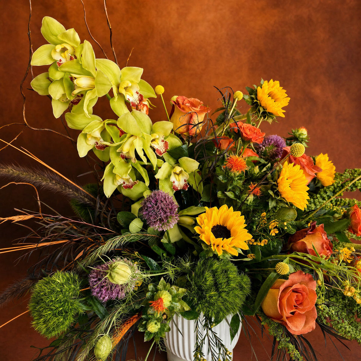 Warm Autumn white urn