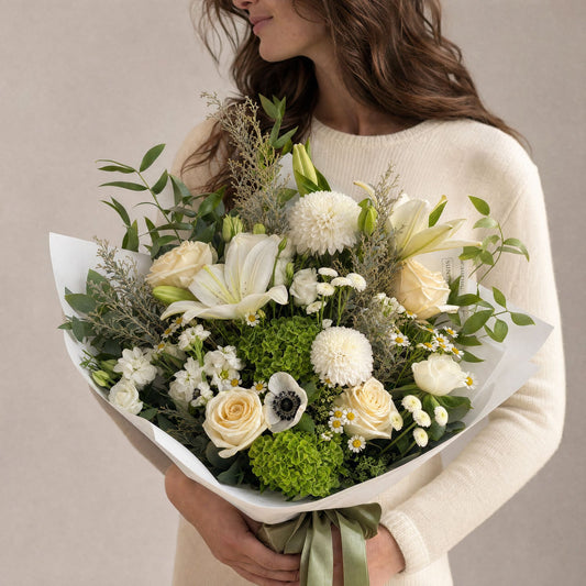 White and Green gathering wrap